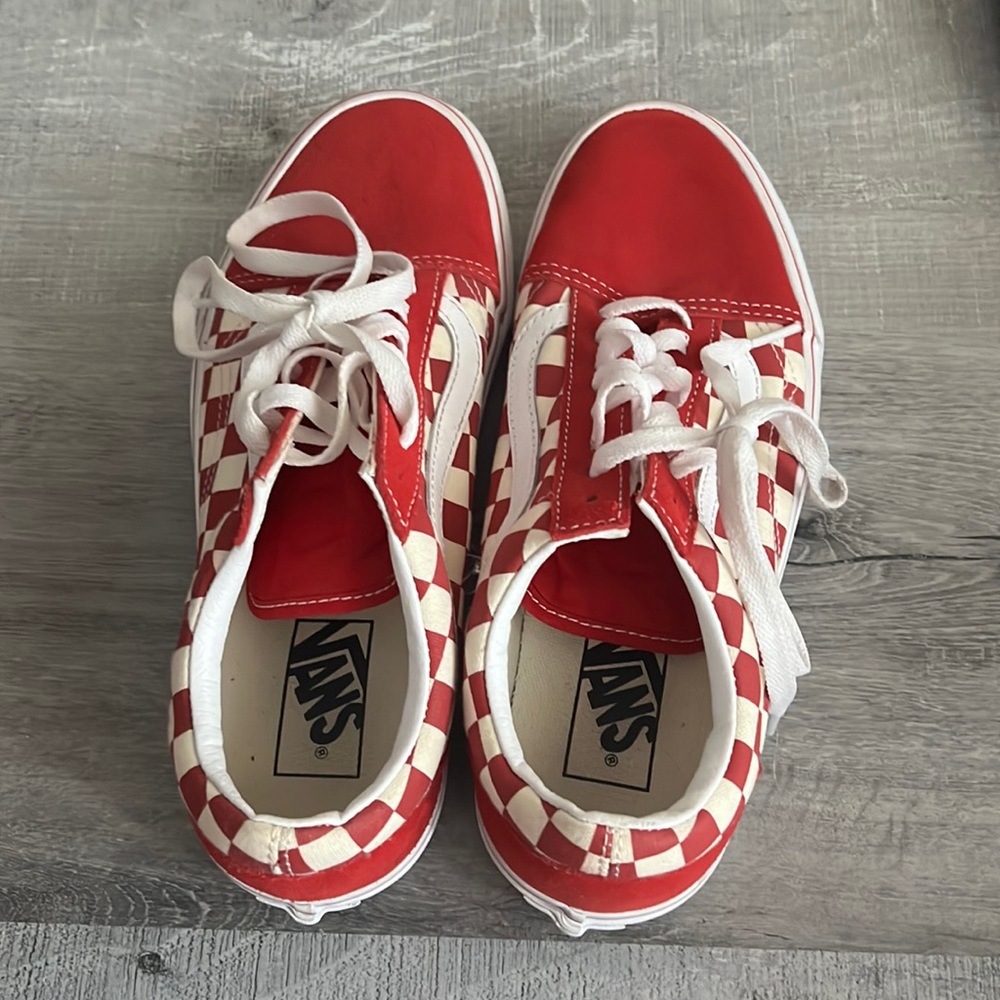 Red checkered vans